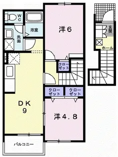 ジェルメ B【2階】の間取り