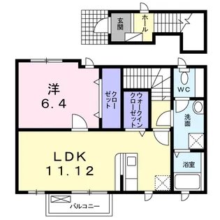 ラ・クゥー A【2階】の間取り
