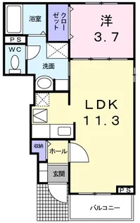 アルバカーサ桜木【1階】の間取り