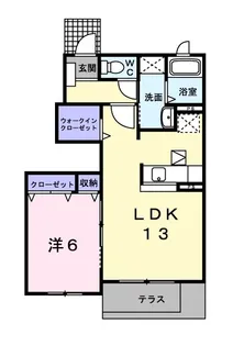 ペニーレインB【1階】の間取り