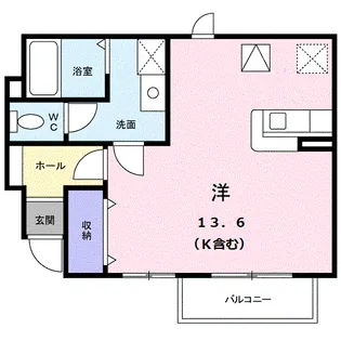 アルカンシェル庄内Ⅱ【1階】の間取り