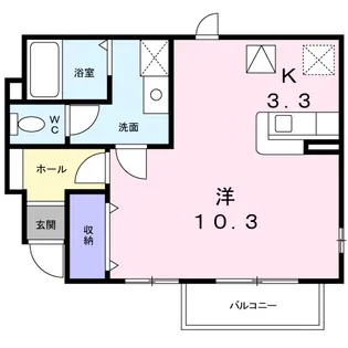 アルカンシェル庄内Ⅱ【1階】の間取り
