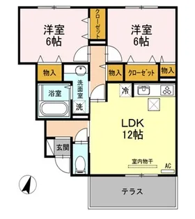 LILAC B棟【1階】の間取り