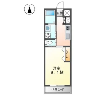 ルミナス西の土居【1階】の間取り