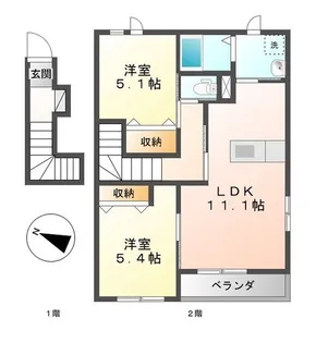 美らハウス【2階】の間取り