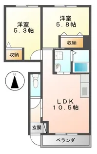 レジデンス萩生【1階】の間取り