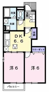 サングリーンハイツA【1階】の間取り