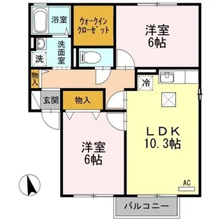 ビバーチェ・やまは奈 A棟【1階】の間取り