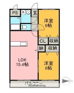 マリベールシラキ【2階】の間取り