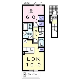 カーサ・フェリーチェTK1【2階】の間取り