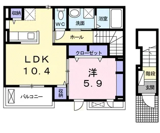 シュウ・レミングE【2階】の間取り