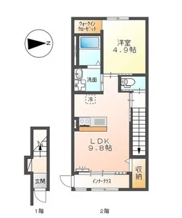 クリア M【201号室】の間取り