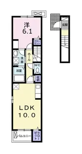 マリオ中村 B【2階】の間取り