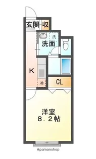 1Kの間取り画像