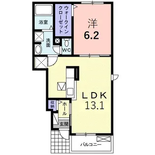 ミルトフィデールB【1階】の間取り
