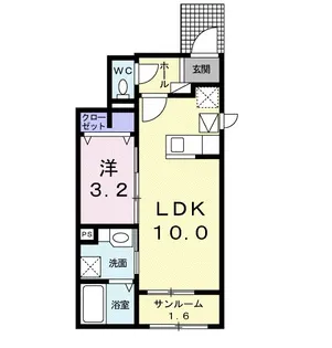 ブリアント・ベルⅡ【1階】の間取り