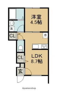 ベルグレイヴィア新居浜中央【1階】の間取り