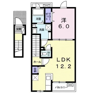 グラシオッソ坂井 Ⅰ【2階】の間取り