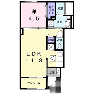 シュウプリング Ⅲ【1階】の間取り