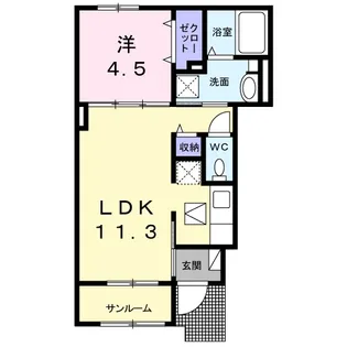 アトレ萩生【1階】の間取り