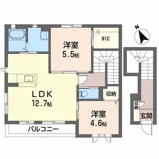 シャーメゾンゆう【2階】の間取り