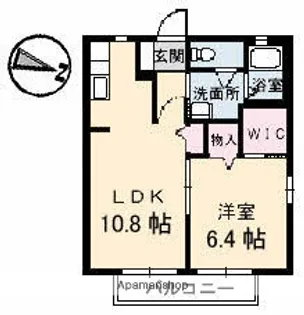 ツインパレス庄内 S棟【1階】の間取り