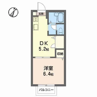 ディアス住吉【1階】の間取り