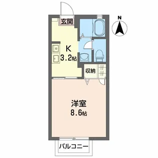 ディアス久保田【1階】の間取り