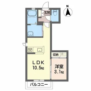 シャーメゾンWEーII【1階】の間取り