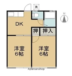 大西アパート【2階】の間取り