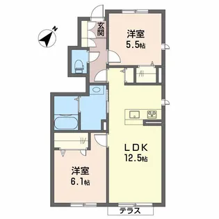 シャーメゾンHADA【1階】の間取り