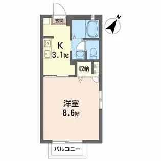 シャーメゾン坂井町【2階】の間取り