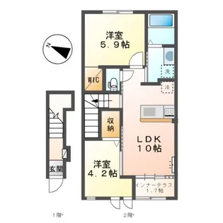 イル・フィオーレ【2階】の間取り