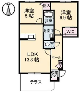 グランマスト久保田【1階】の間取り
