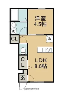 ベルグレイヴィア新居浜駅前Ⅱ【1階】の間取り