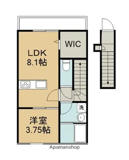 LUNA BIANCA TAKAGI A棟【2階】の間取り