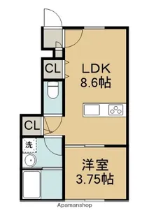 LUNA BIANCA TAKAGI A棟【1階】の間取り