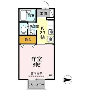 アベニューハタダⅢ A【2階】の間取り