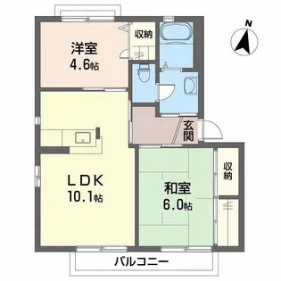 シャーメゾンJINNO【2階】の間取り