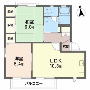 シャーメゾンST.大生院 C棟【2階】の間取り