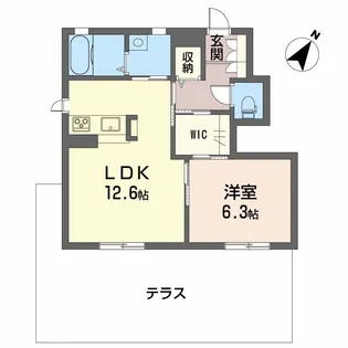 ヴィアソーレ B棟【1階】の間取り