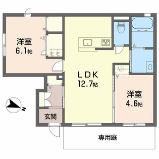 シャーメゾン西連寺【1階】の間取り