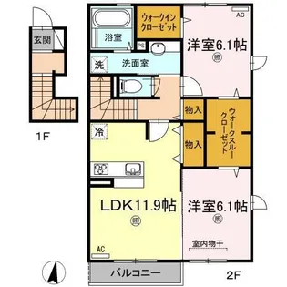 GRACE・K【2階】の間取り