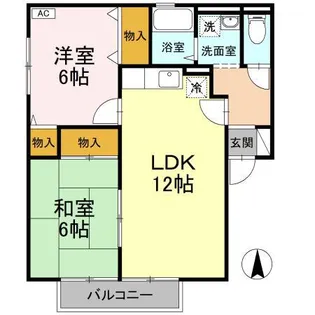 カンファタブル B棟【2階】の間取り