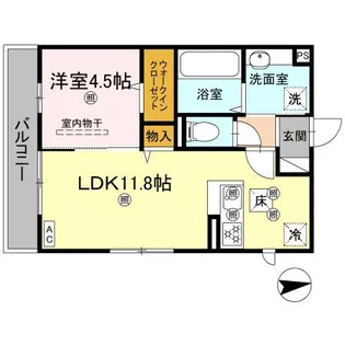 プランドール桜木【1階】の間取り