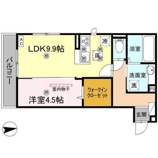 プランドール桜木【1階】の間取り