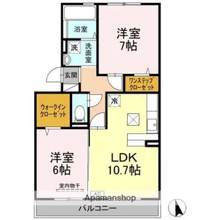 ロイヤル・メゾン B棟【103号室】の間取り