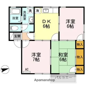フローラルコート【2階】の間取り
