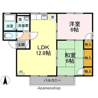 カーサ・フォンテーヌ C棟【1階】の間取り