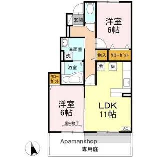 ルーチェ・デルソーレ【1階】の間取り